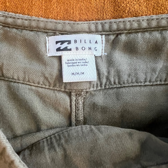 Billabong Wild Pursuit Romper Overall Mini Short Olive Green Sz Medium - Picture 3 of 8